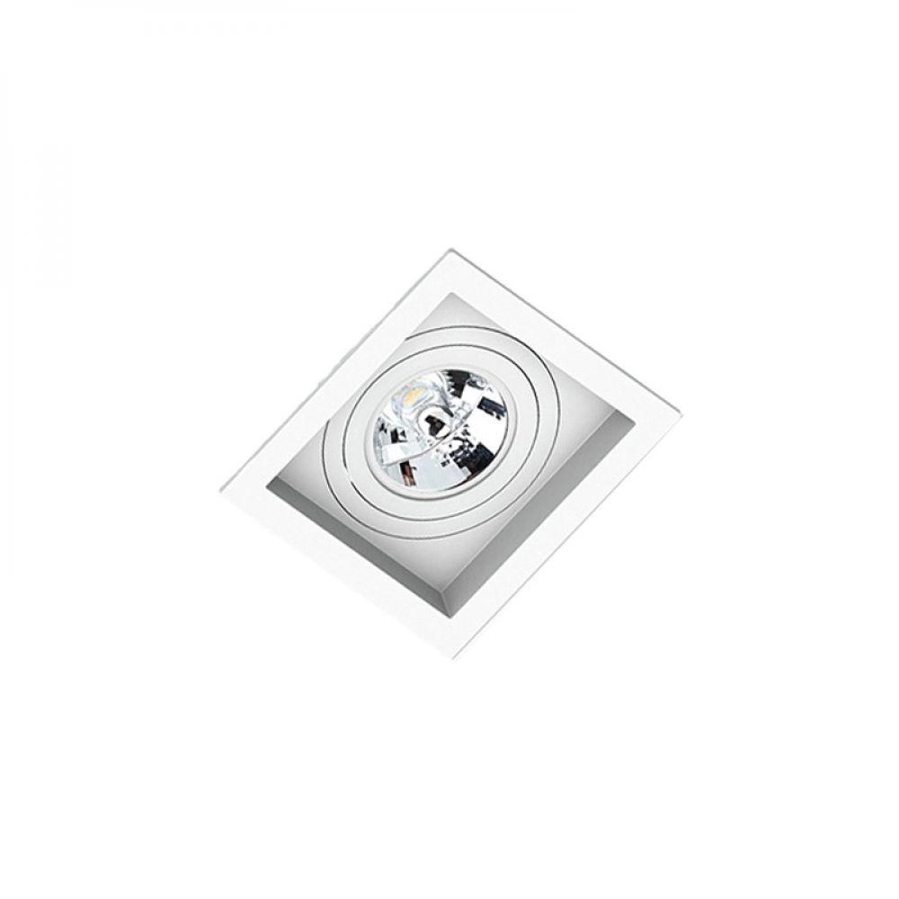 Spot Embutir Quadrado Recuado Branco Para Ar111 Gu10