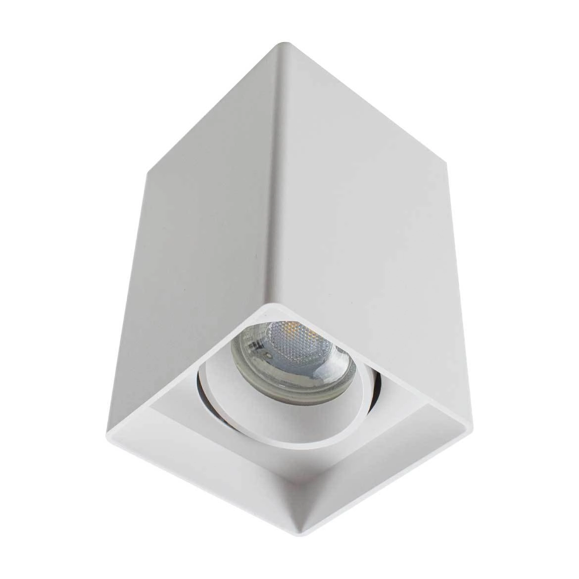 Spot Sobrepor Branco Quadrado P/ Lâmpada Dicroica Gu10 Mr16 St2099