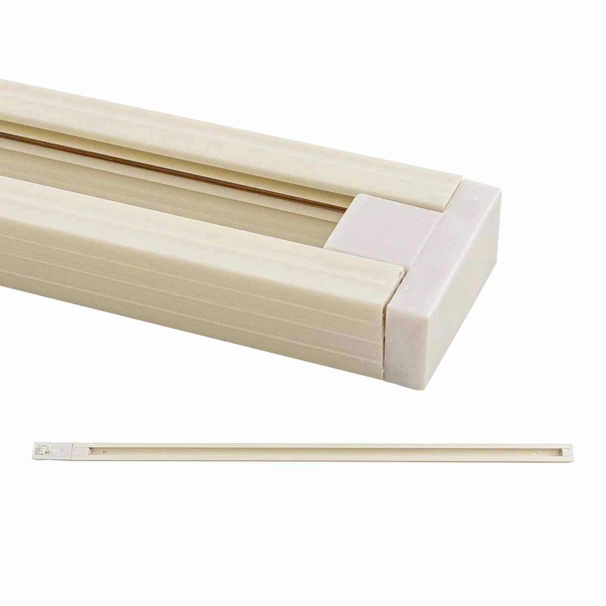 Trilho 1mt Eletrificado Sobrepor Abs Branco P/ Spot Ds2607 Delis St492
