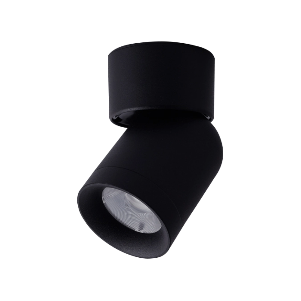 Spot De Sobrepor Yika Redondo Preto Led 7w 6000k Bivolt Ds7087 Delis