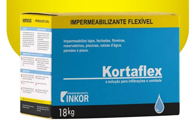 Impermeabilizante Kortaflex Cinza Fibras 18 Kg Bicomponente