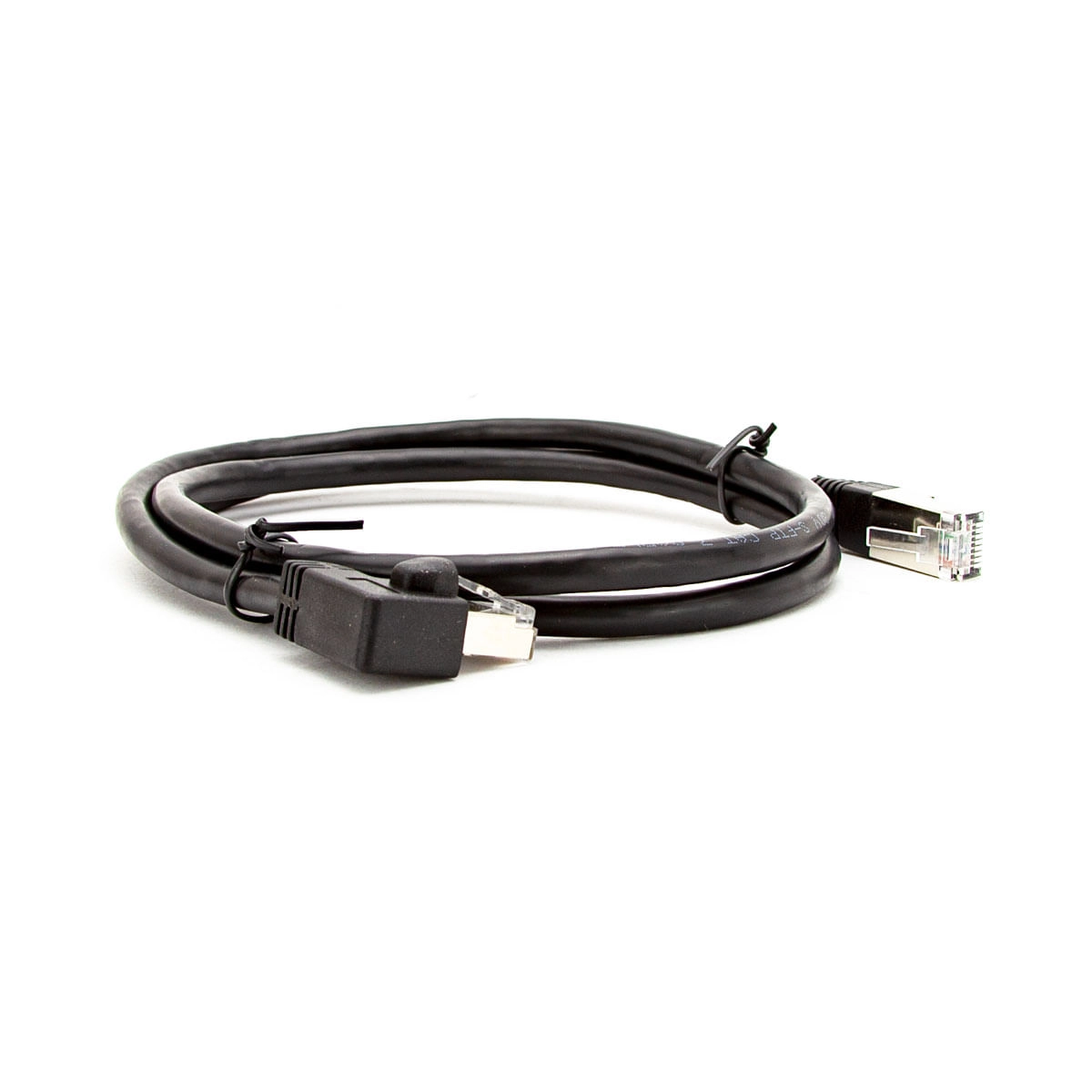 Cabo De Rede Patch Cord Cat7 Plug 90° Graus Para Lateral 3 Mt