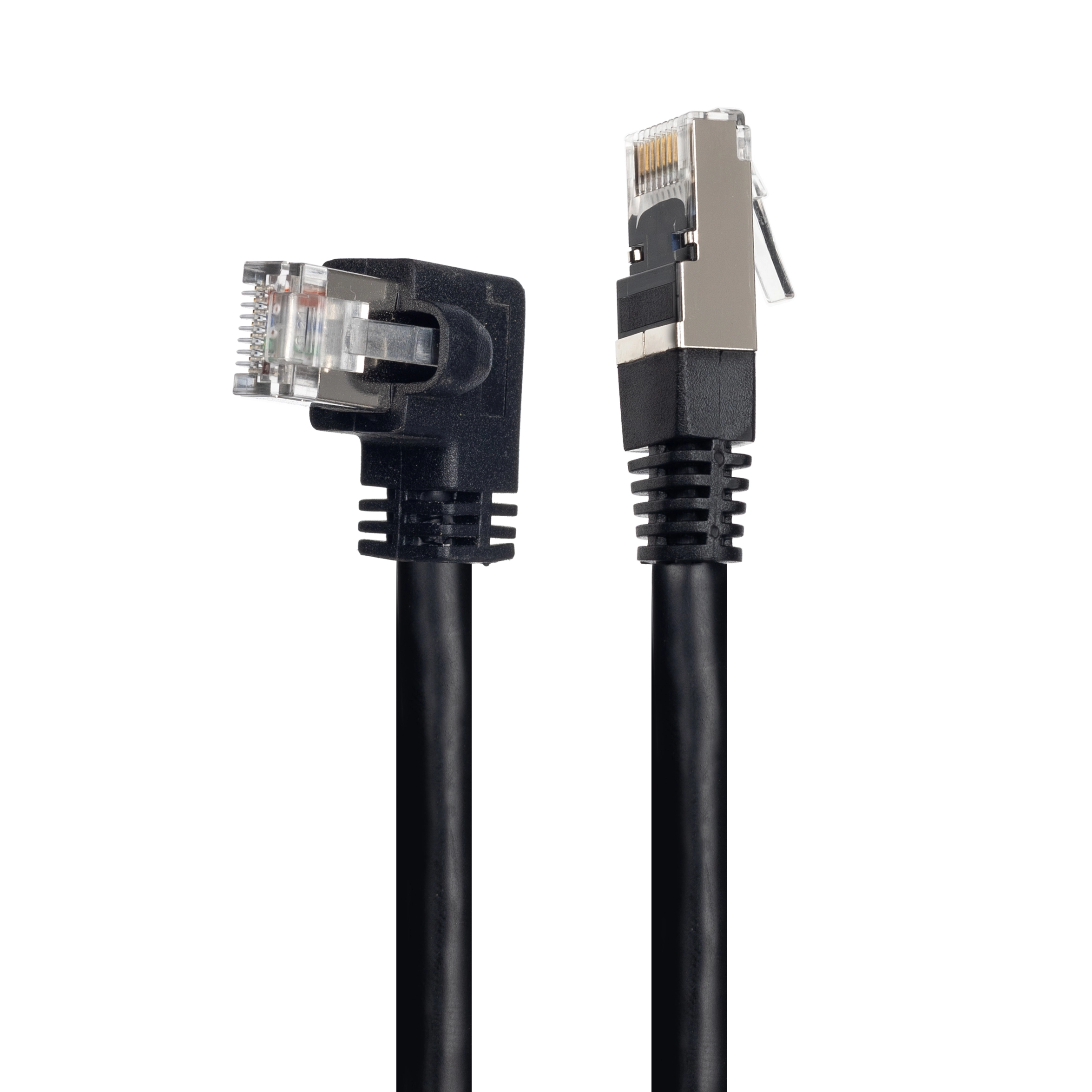 Cabo De Rede Patch Cord Cat7 Plug 90° Graus Para Lateral 15 Mt