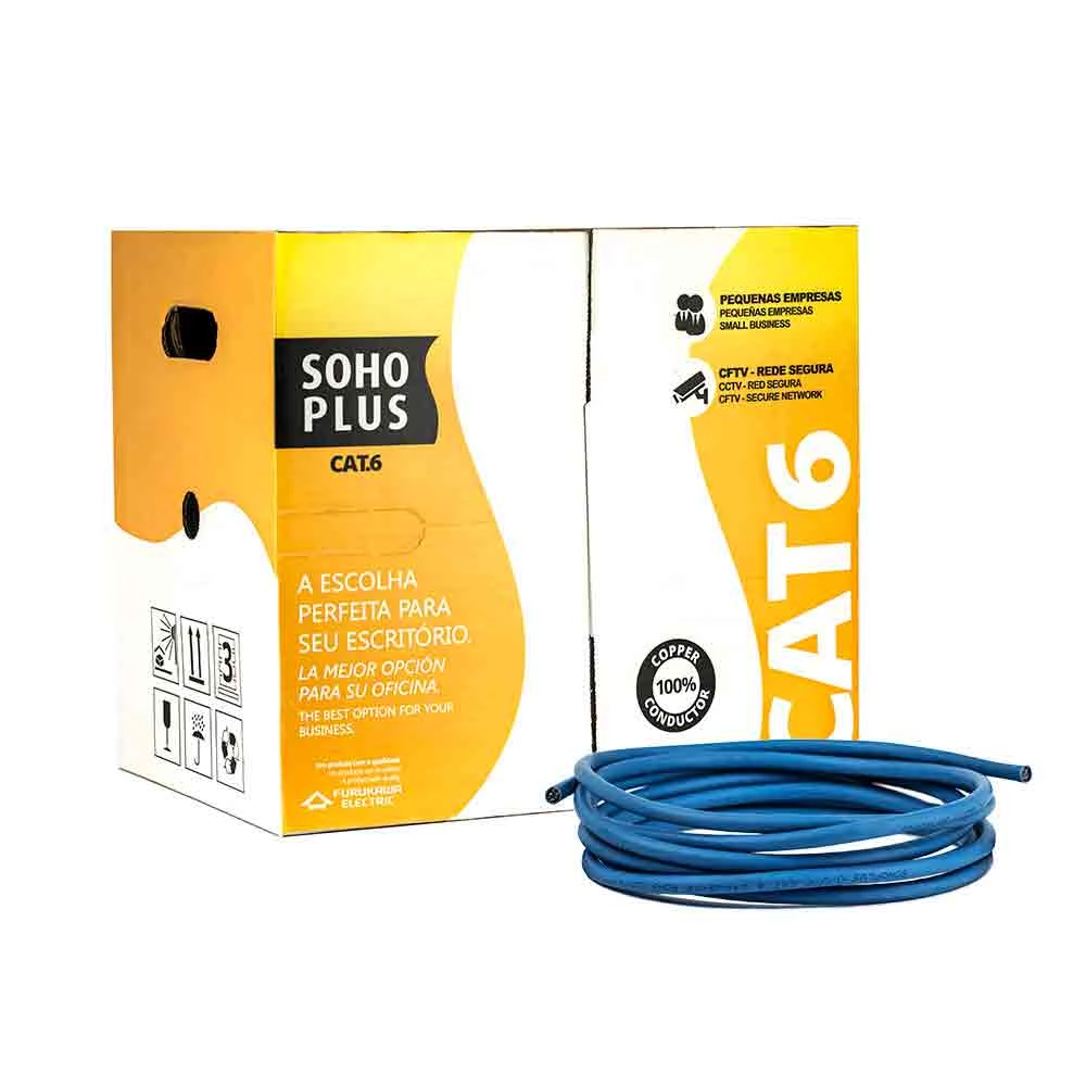 Cabo De Rede Cat.6 - Furukawa Sohoplus- Azul 1 Mt