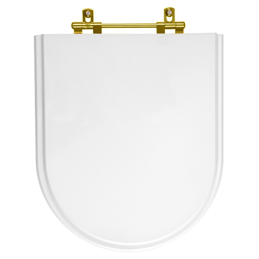Assento Sanitário Belle Epoque Branco Com Ferragem Dourada