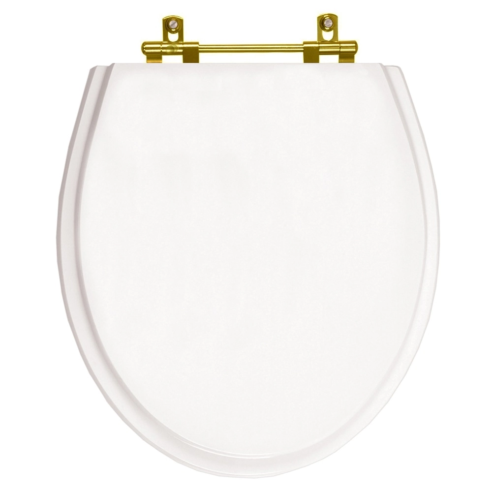 Assento Sanitário Poliester Ritz Deca Ferragem Dourada