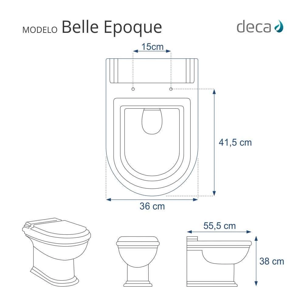 Assento Sanitario Belle Epoque Creme Deca Ferragem Dourada