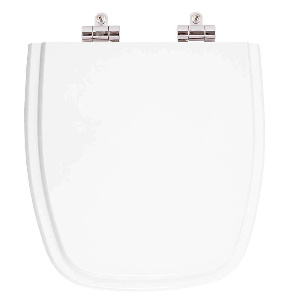Tampa De Privada Poliéster Soft Close Savary Branco Para Louça Eternit 6lpf