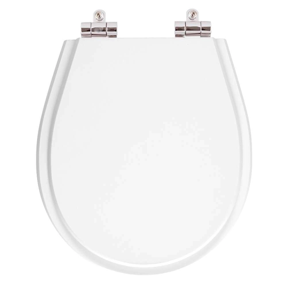 Tampa De Privada Poliéster Soft Close Aries Branco Para Louça Eternit 6lpf