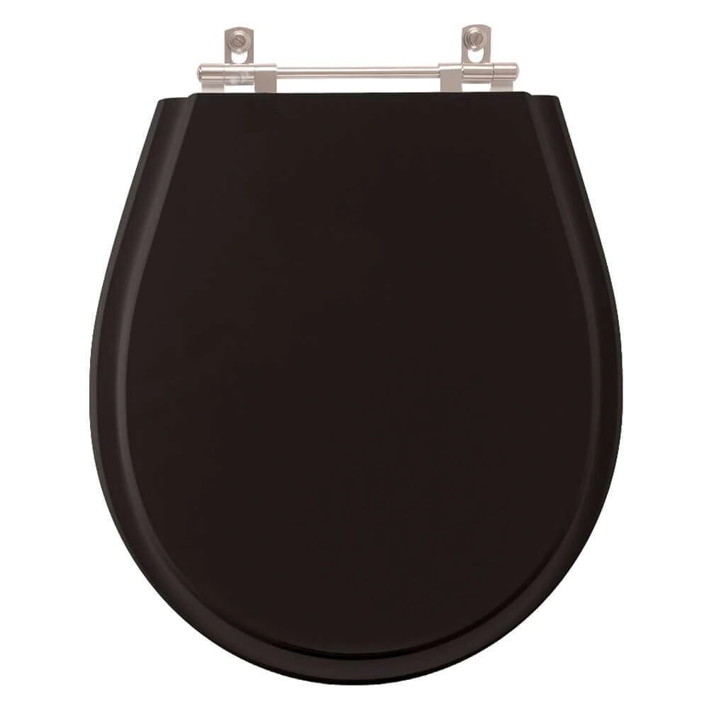 Assento Sanitario Aries Preto Para Bacia Eternit 6lpf
