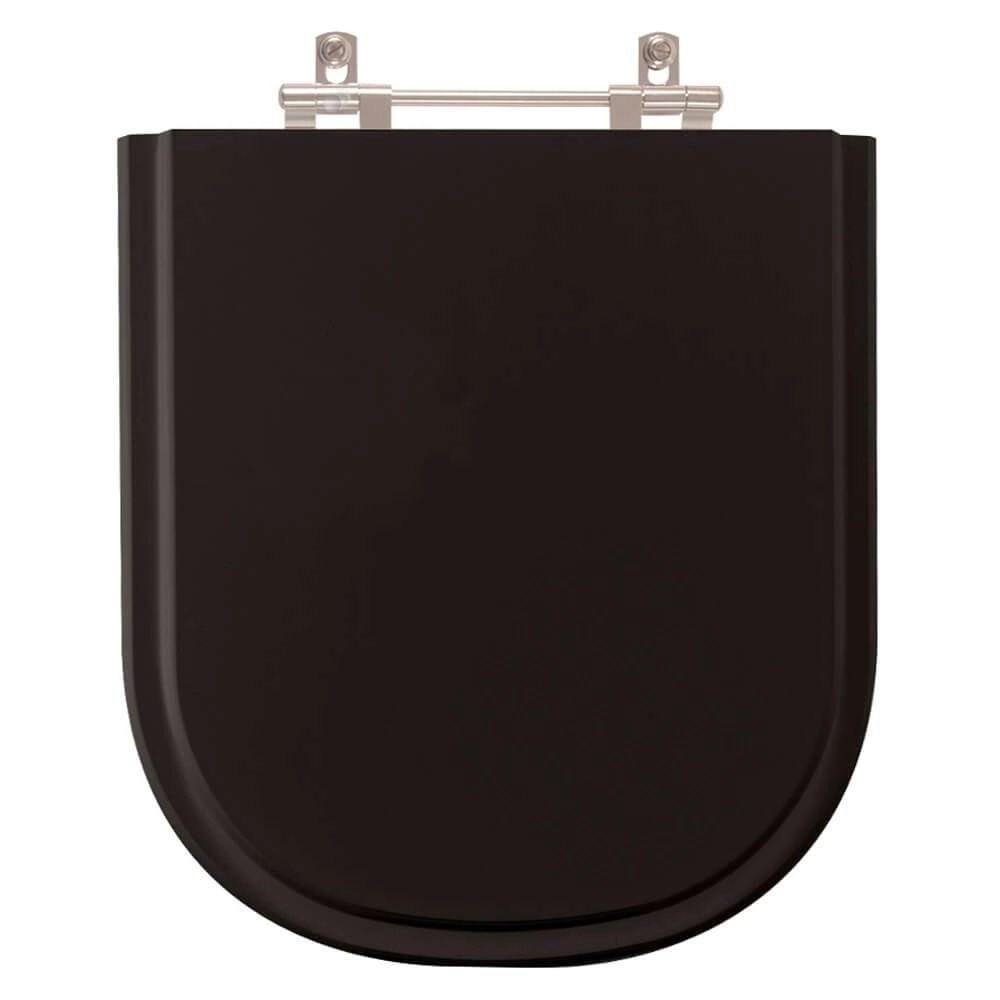 Tampa De Privada Poliéster Flox Preto Para Louça Fiori 6lpf