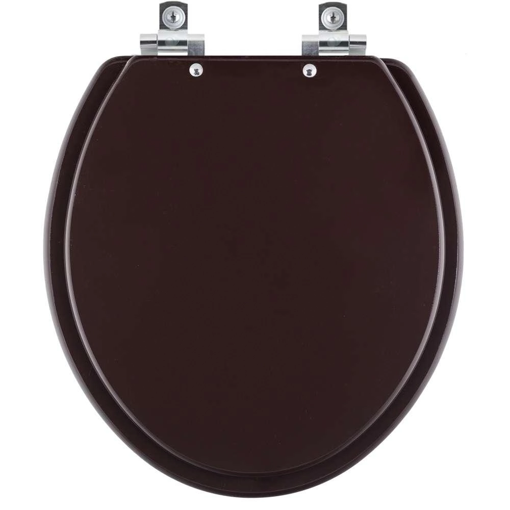 Assento Sanitário Com Fechamento Lento Convencional Oval Marrom Fosco Para Todos Os Fabricantes