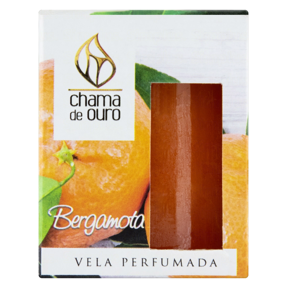 Vela Perfumada Bergamota Chama De Ouro 60g
