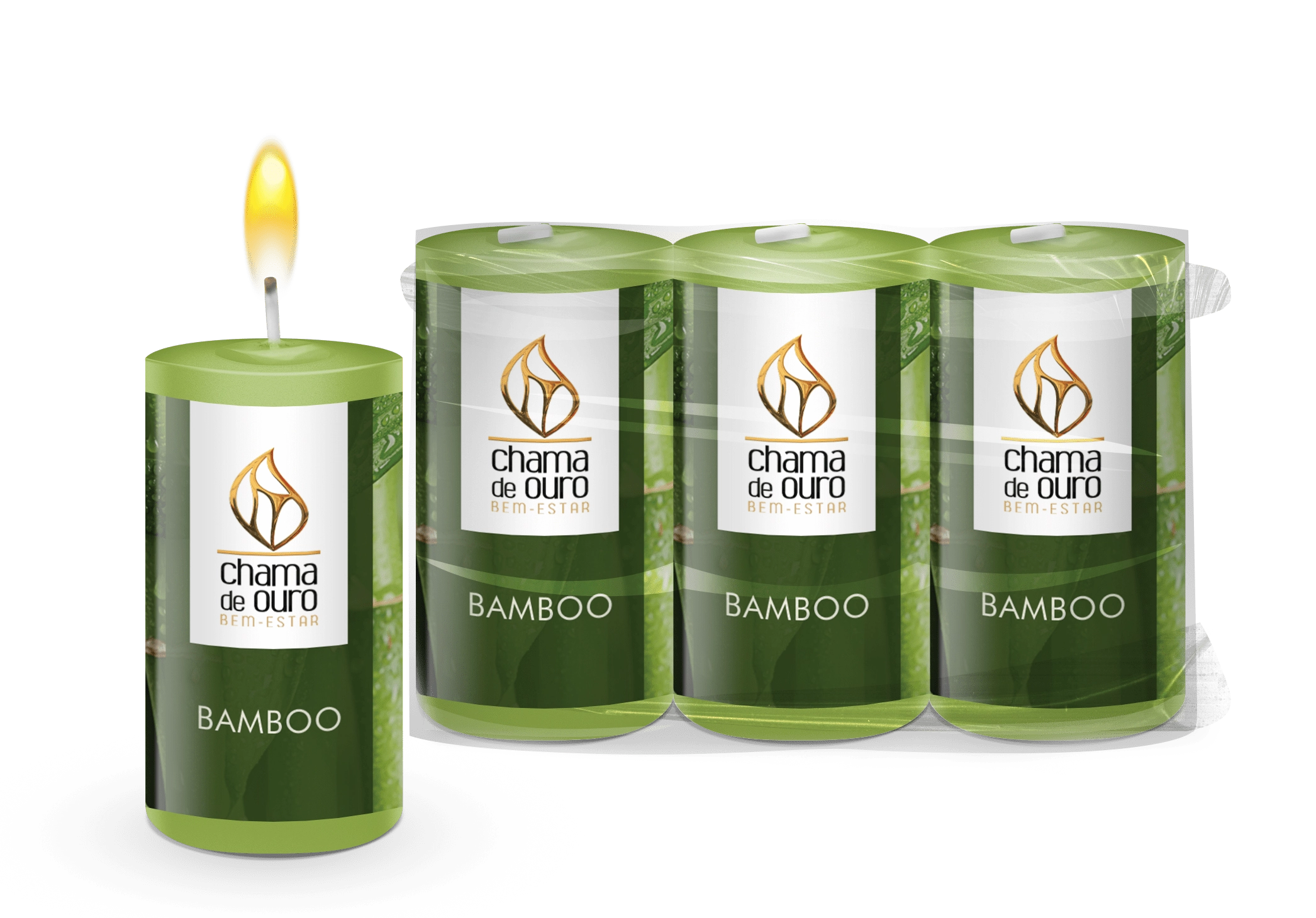 Vela Decorativa Aromatica Perfumada Bamb