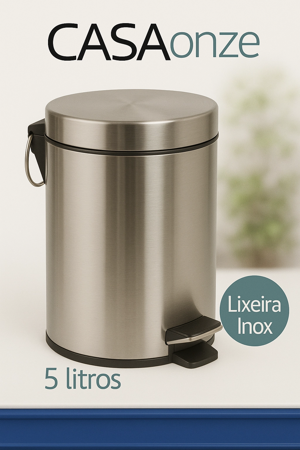 Lixeira Pedal Inox 5l C801 2 Banana Toys