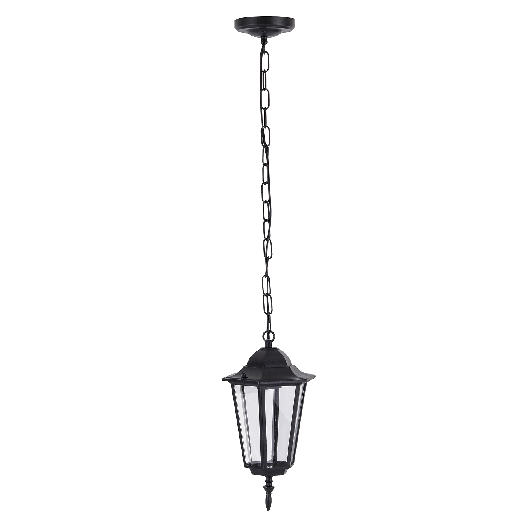 Pendente Externo 1 Lâmpada Metal e Vidro Preto Nice Biancoluce