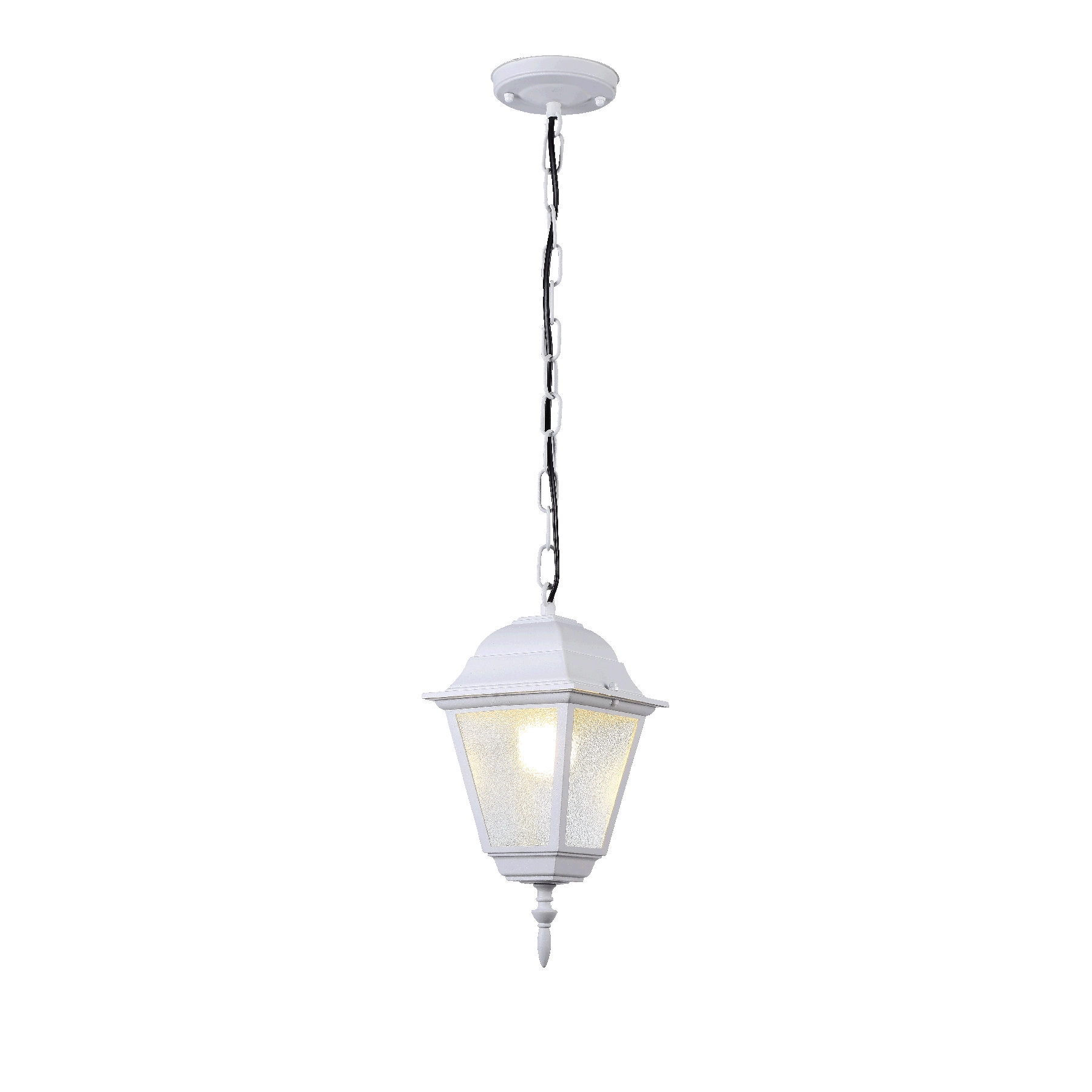 Pendente 1 Lâmpada Metal e Vidro Branco Nancy Biancoluce