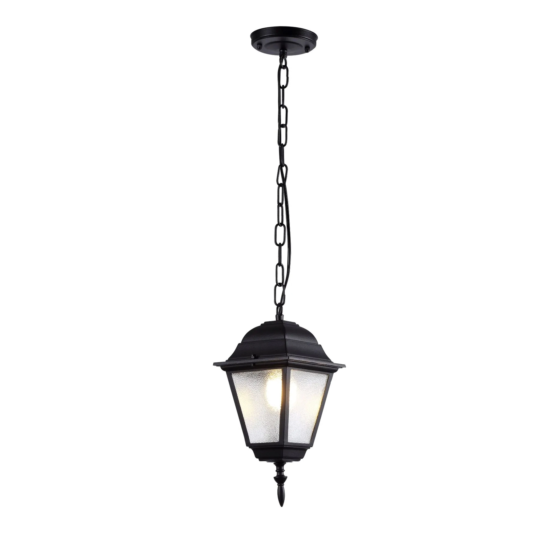 Pendente 1 Lâmpada Metal e Vidro Preto Nancy Biancoluce