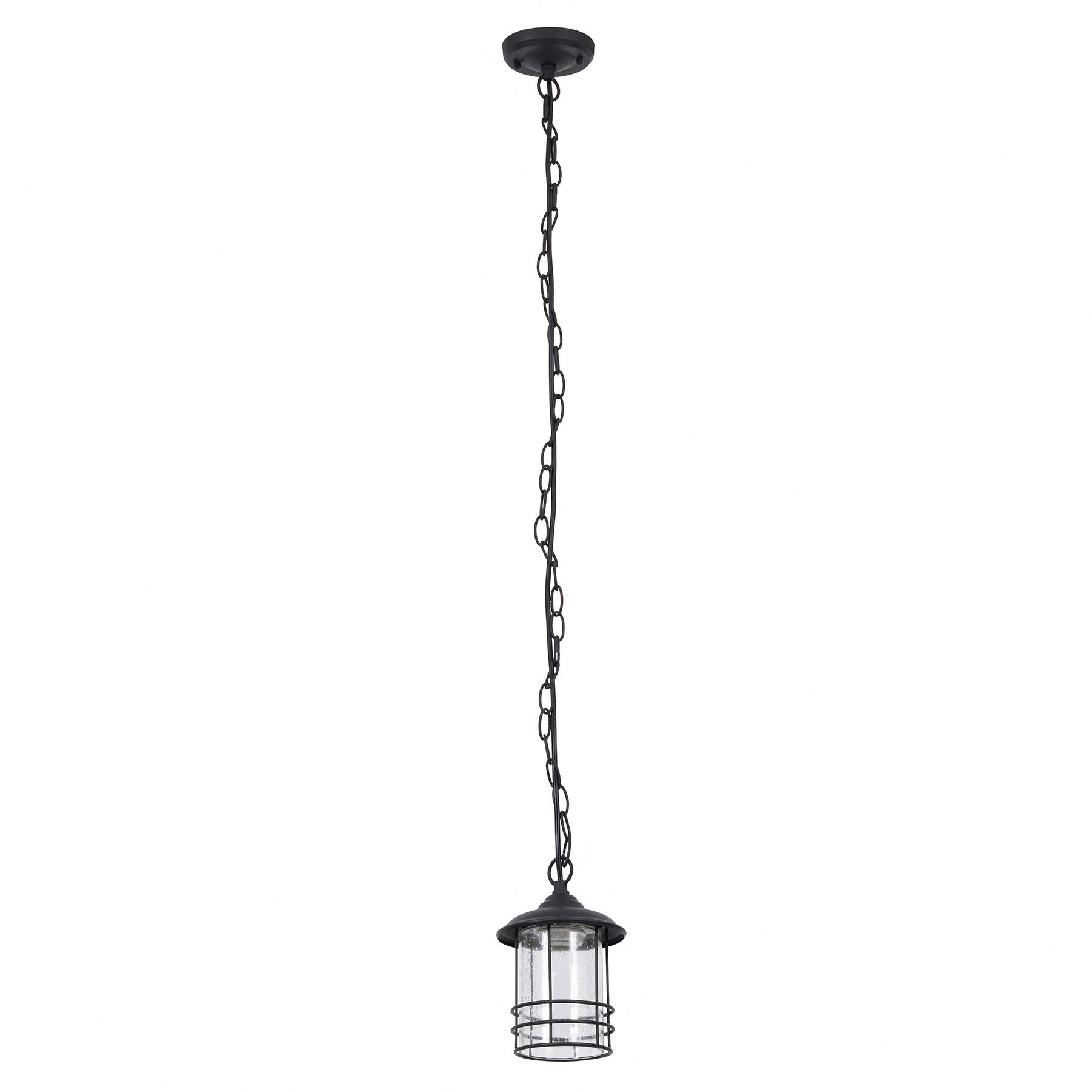 Pendente Externo 1 Lâmpada Metal e Vidro Preto Dublin Biancoluce