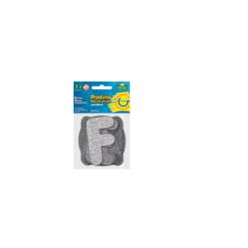 Letra Dec Feliz Aniv Prata Glitter 12,5cm