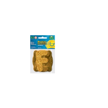 Letra Dec Feliz Aniv Dourado Glitter 12,5cm