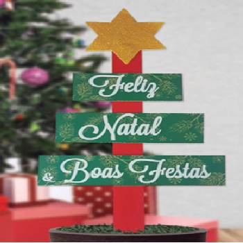 Placa Jardim Feliz Natal Na0001 Grintoy