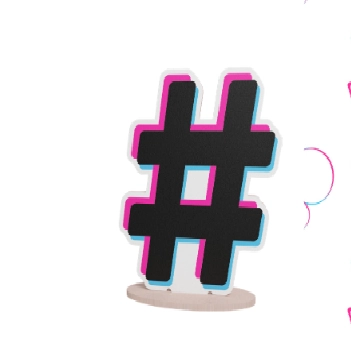 Enfeite De Mesa Hashtag Play Music