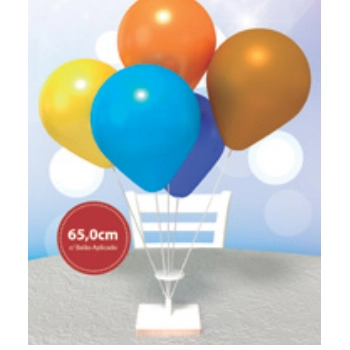 Suporte P. Balao Mdf Branco Pequeno C/ 5 Hastes Grintoy