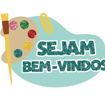 Faixa Eva C/glitter Sejam Bem Vindos 33x50cm