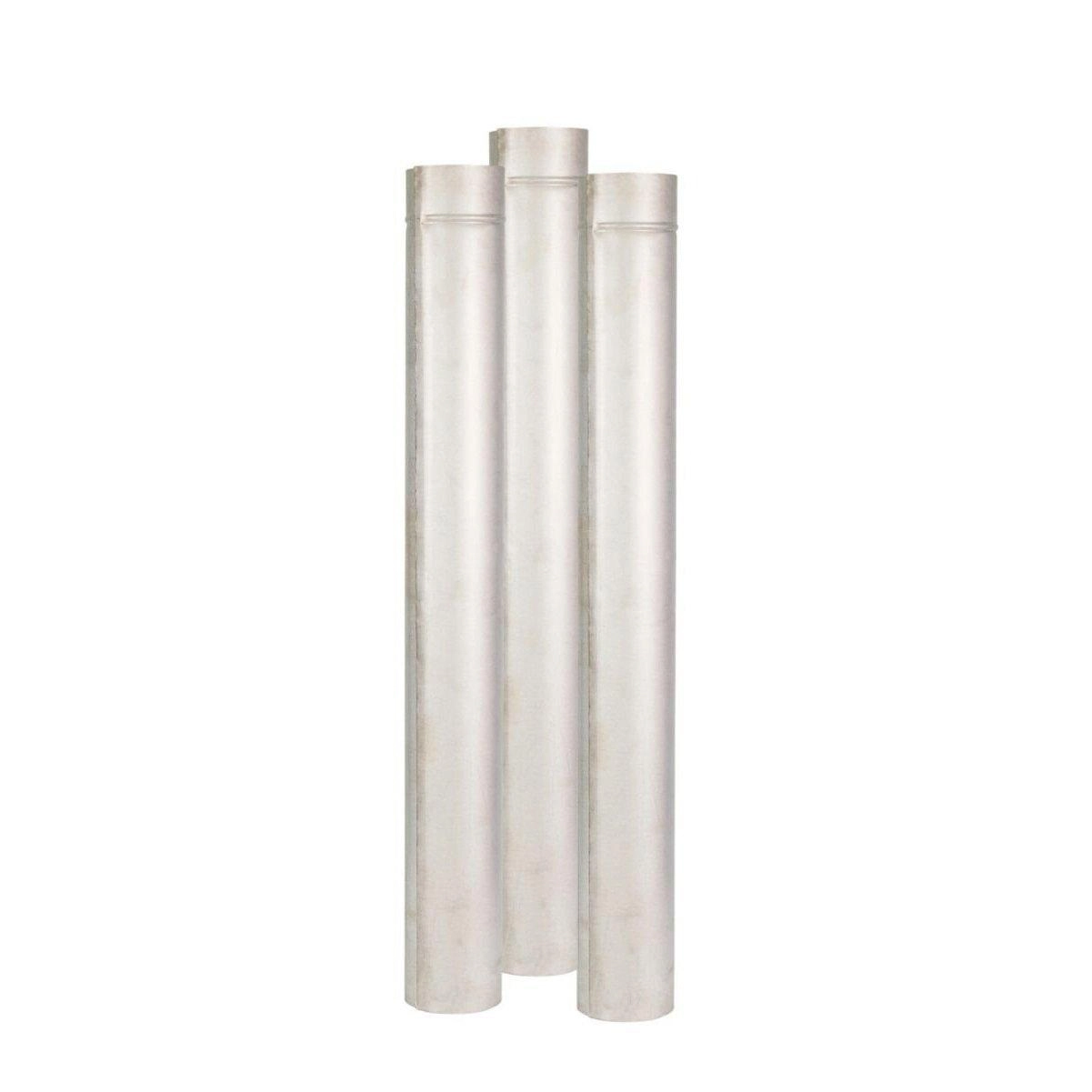 Cano Chaminé Galvanizado 1 Metro Kit Com 3 Unidades - Volpato, Tamanho: 110mm