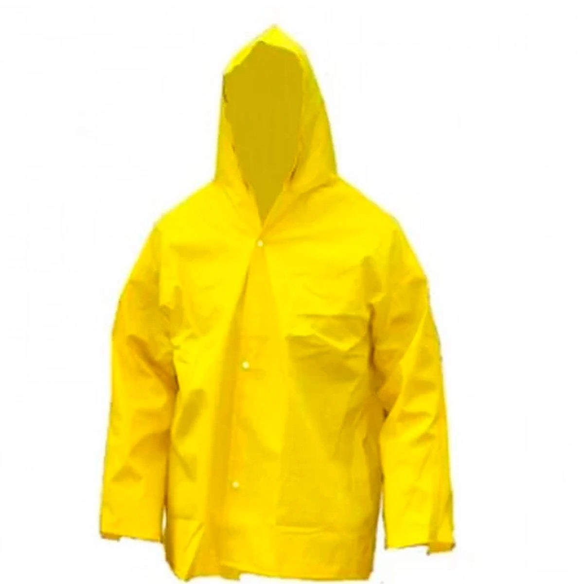 Jaqueta / Jaleco Pvc Forrada Amarela Com Capuz - Maicol, Tamanho: Gg