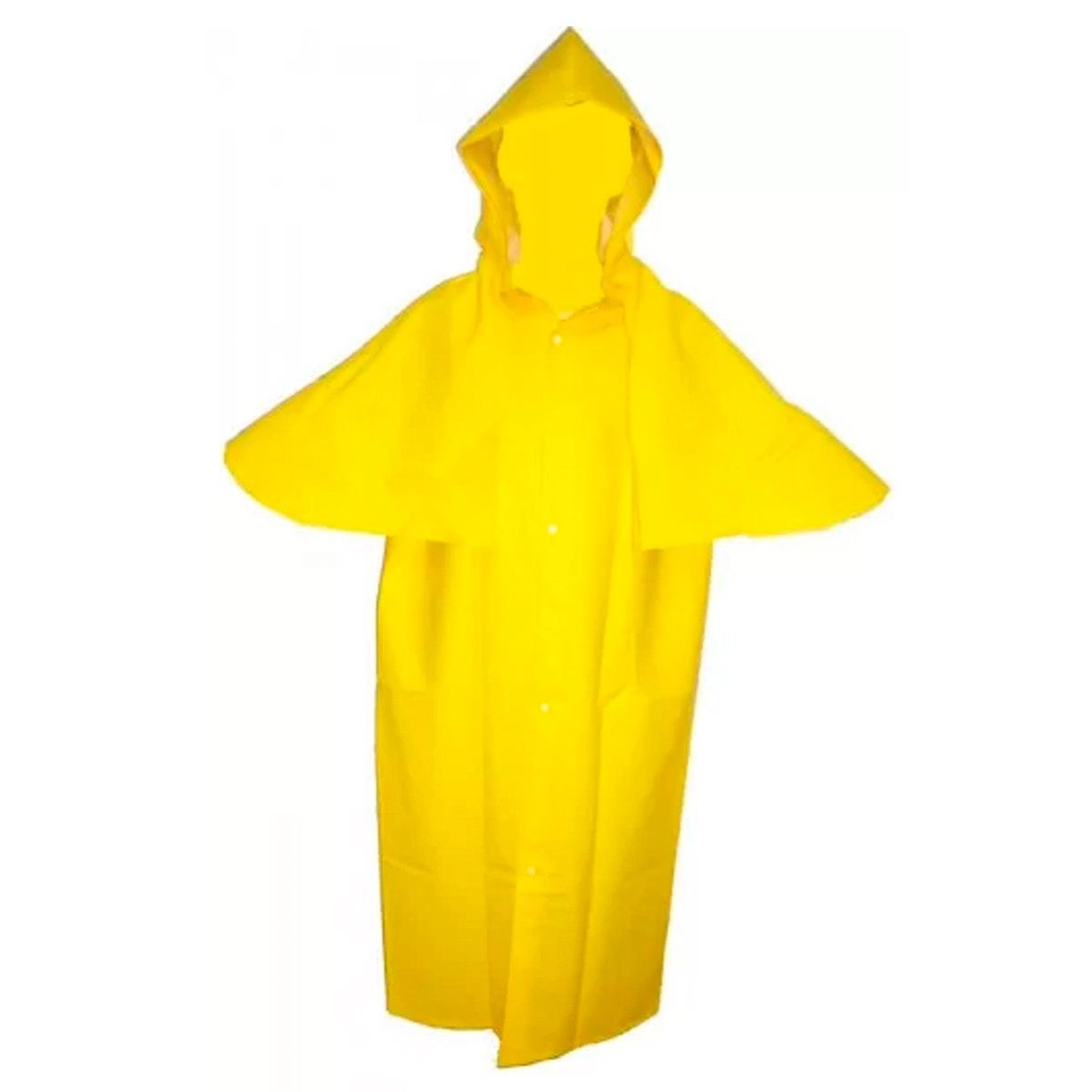 Capa Chuva Plástica Morcego Forrada Com Capuz E Mangas Amarela - Maicol P