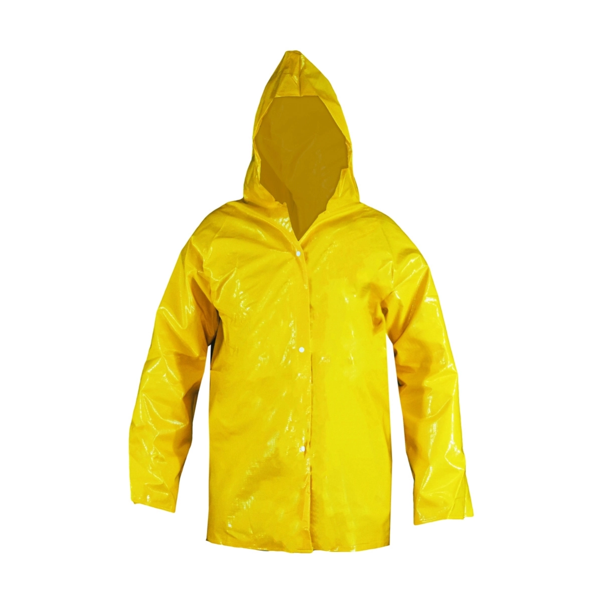 Jaqueta / Jaleco Pvc Forrada Amarela Com Capuz M - Maicol