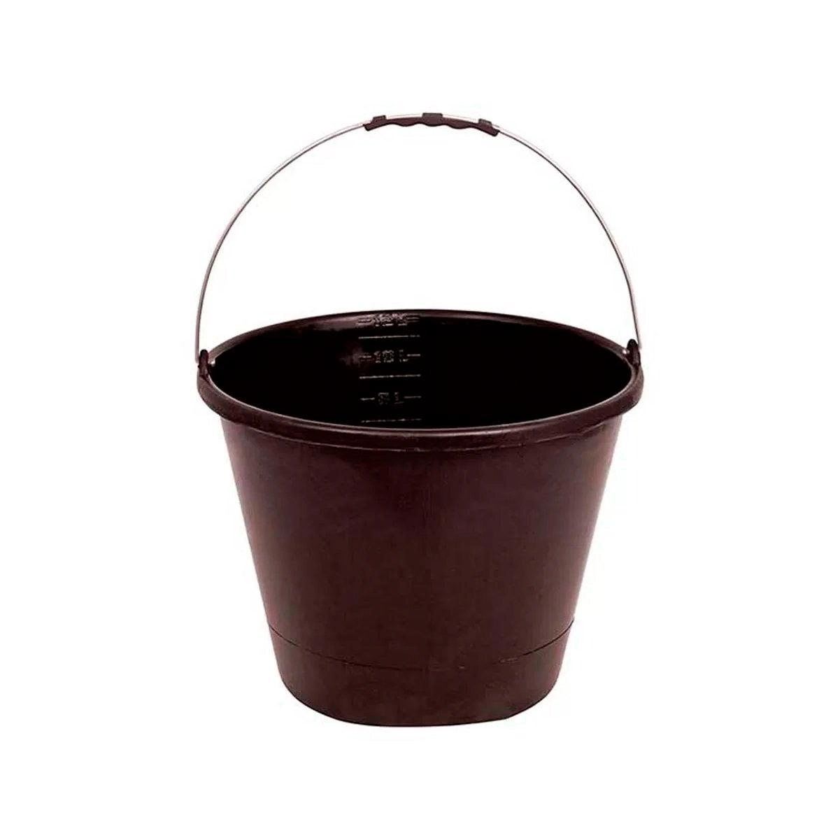 Kit 2 Balde Plástico Preto Liso Com Alça De Aço 12 Litros
