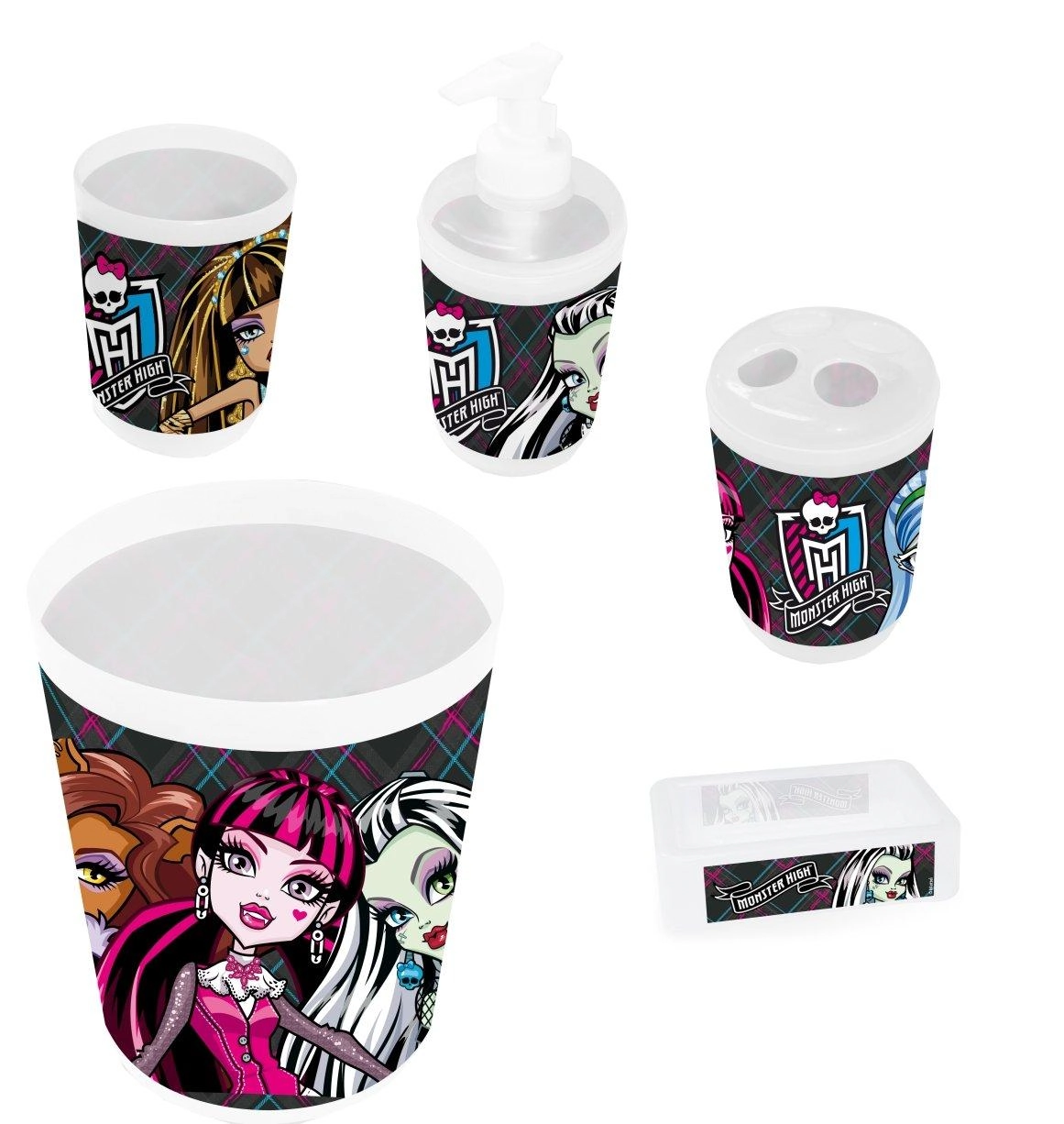 Kit 4 Kit Banheiro Monster High 5 Peças - Mattel