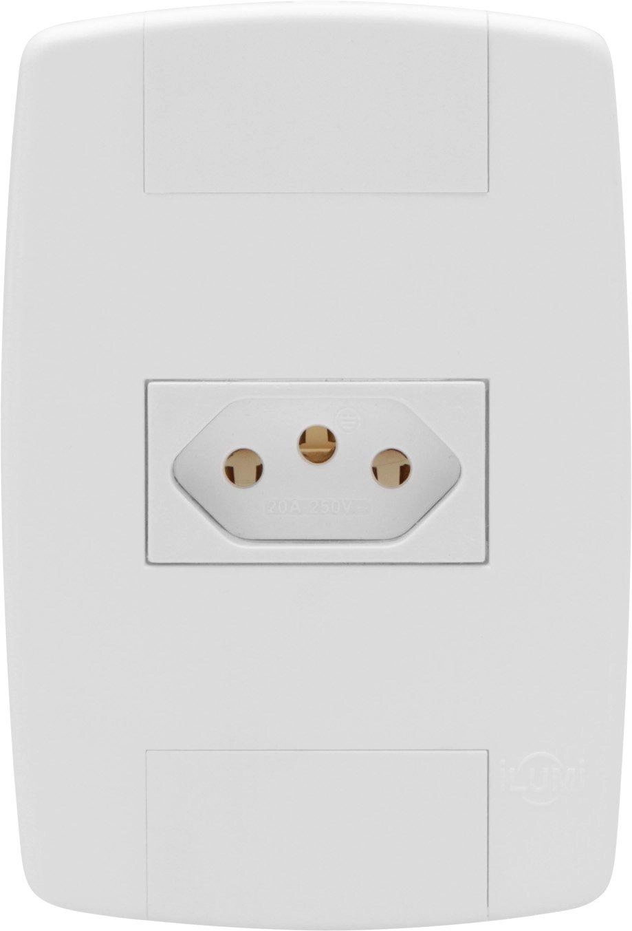 Kit 2 Tomada Elétrica Universal Branca Completa 10a Lev