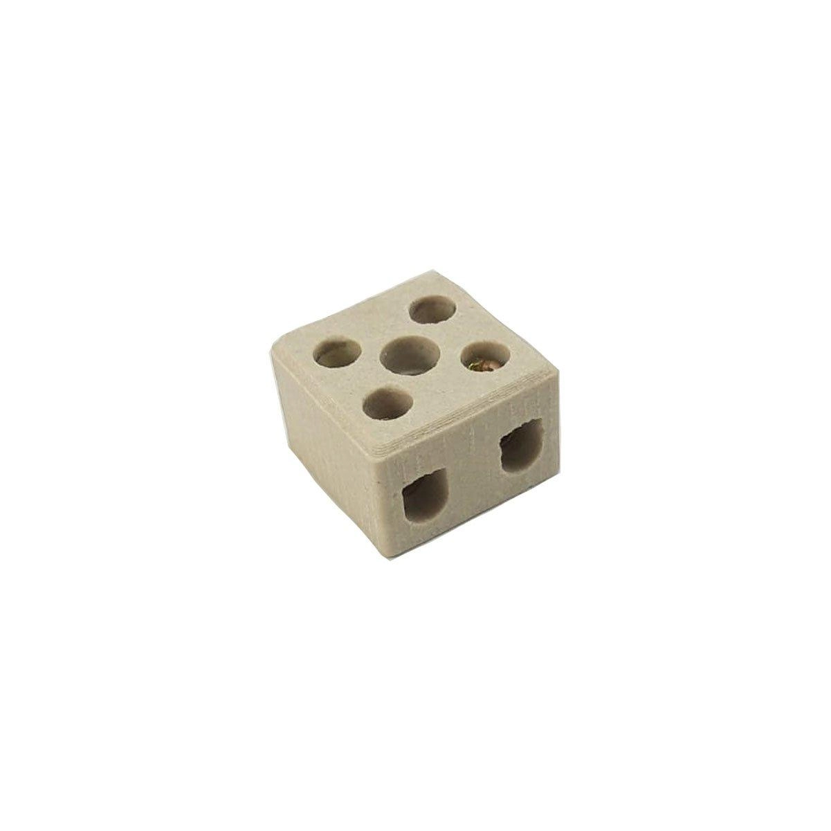 Kit 4 Conector De Porcelana Bipolar 25a - 10mm - Foxlux