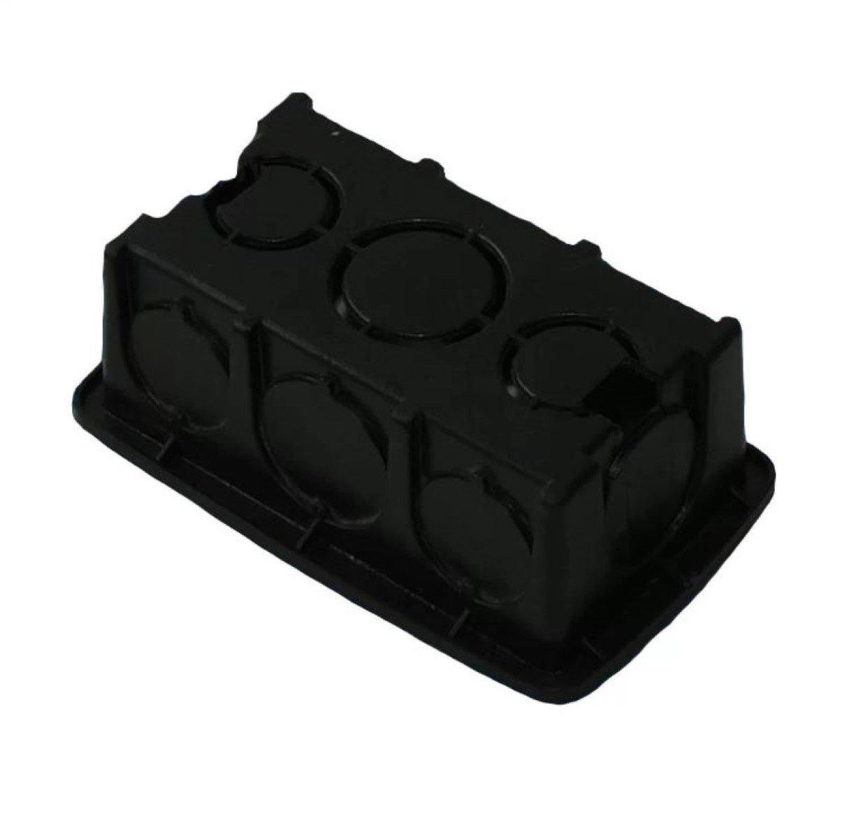 Kit 30 Caixa De Luz Plástica Retangular Preta 4x2 Reforçada