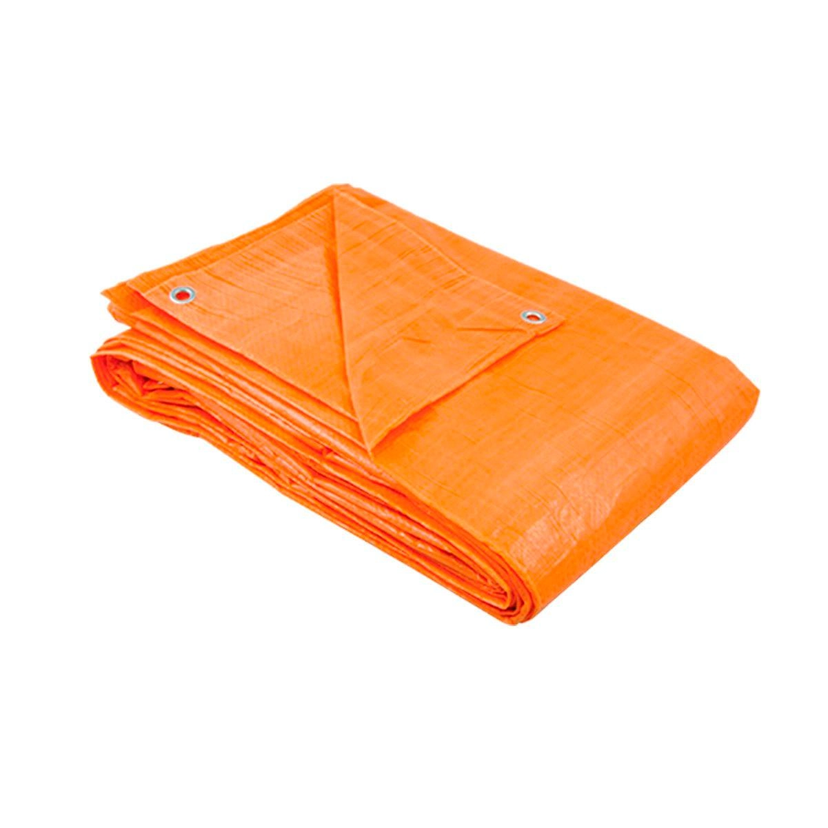 Lona Carreteiro Laranja 100 Micras 2x2 70g/m2 Com Ilhoses