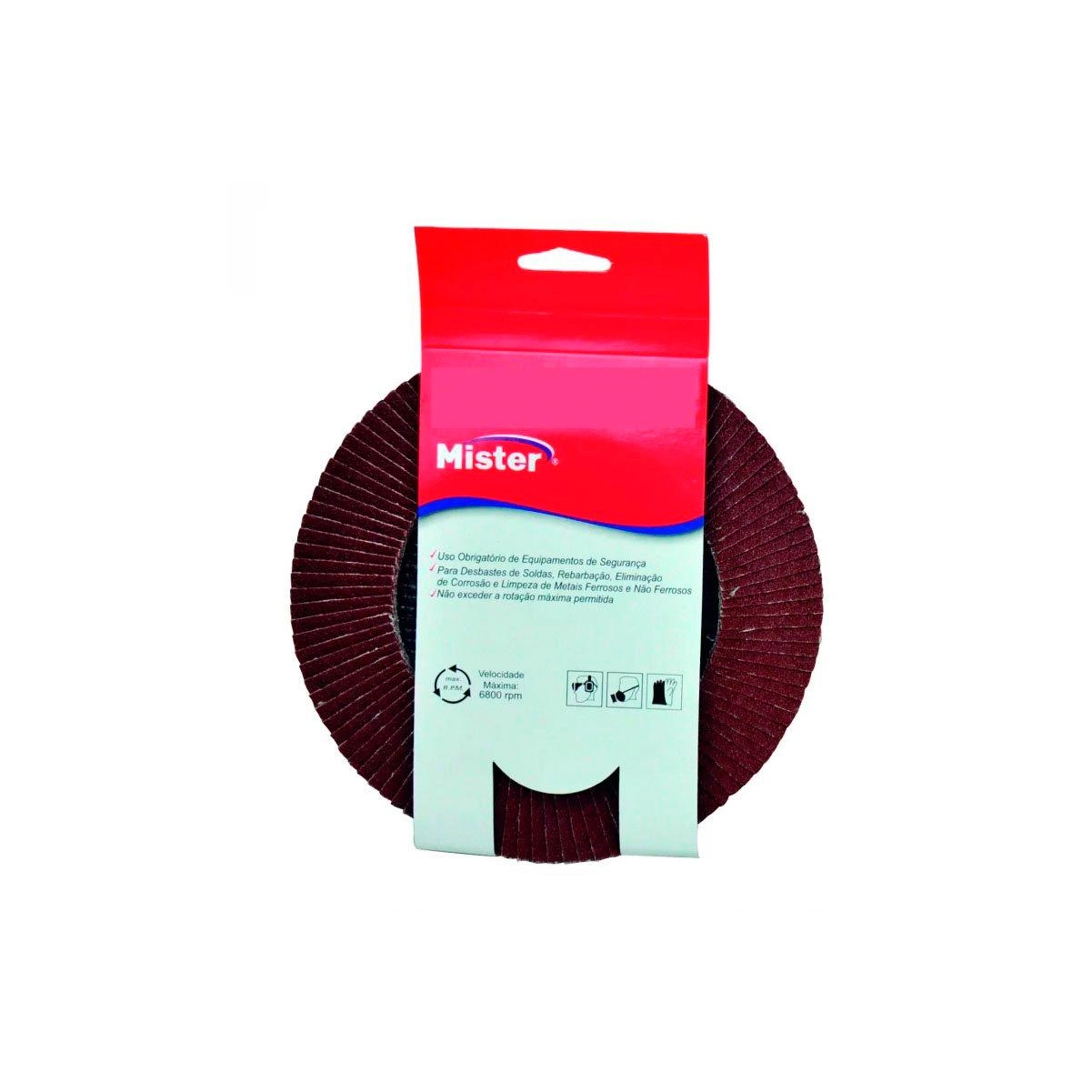 Kit 2 Lixa Flap Gr 40 Disco 4.1/2" Reto - Mister