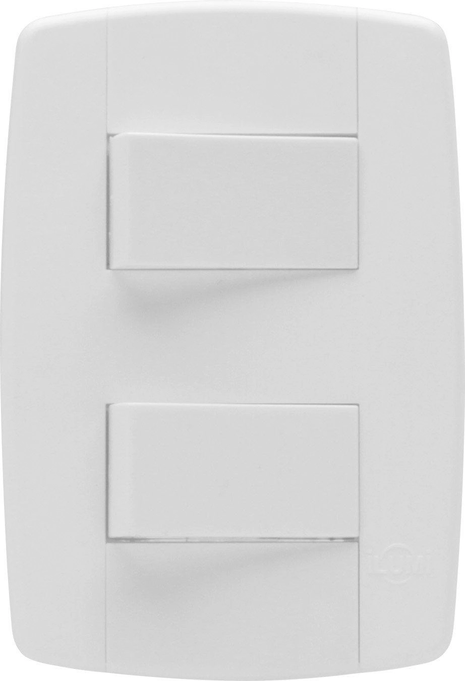 Kit 20 Interruptor Elétrico 2 Teclas Branco 10a - Ilumi
