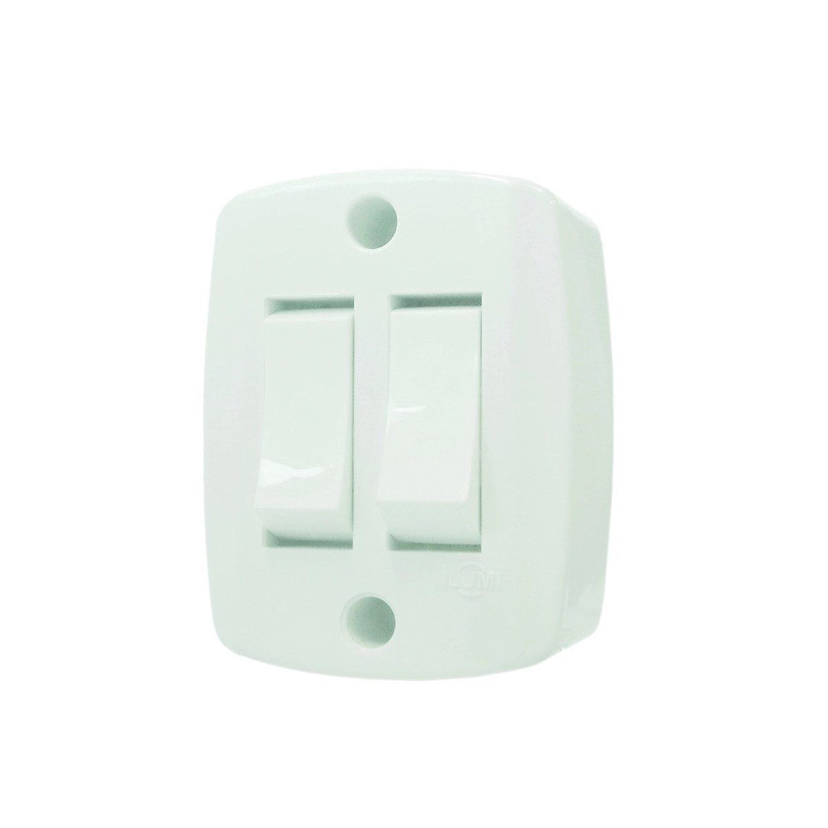 Kit 20 Interruptor Elétrico Sobrepor 2 Teclas 6a - Ilumi
