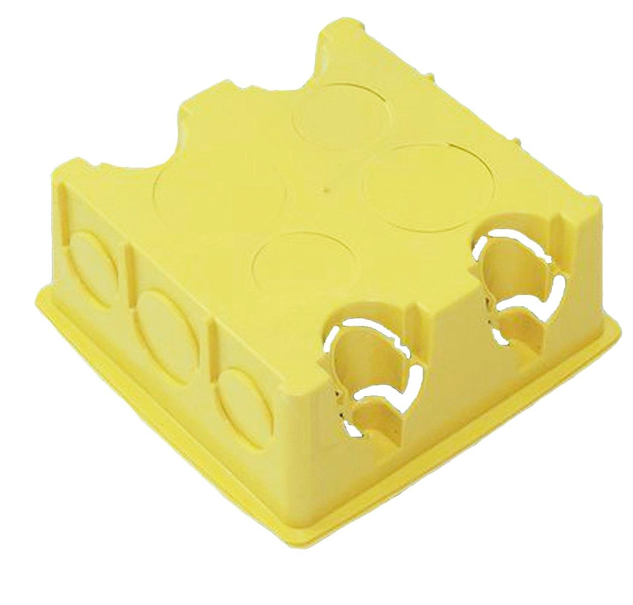 Caixa De Luz Plástica Quadrada Amarela 4x4 - Gerplast