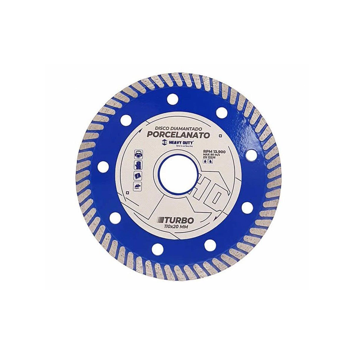 Disco Diamantado 110mm X 20mm Porcelanato Turbo - Heavy Duty
