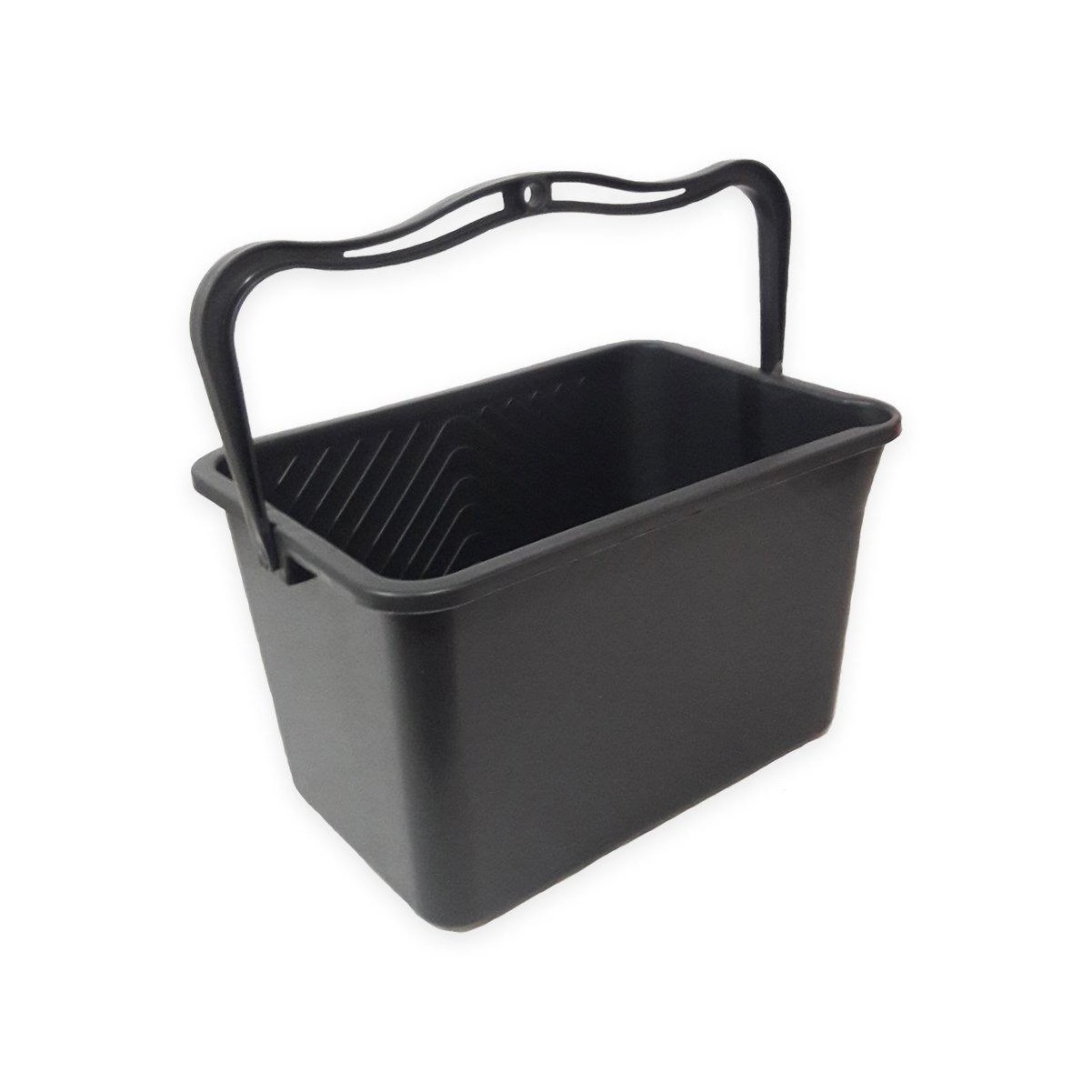 Kit 6 Balde Pintura Plástico Preto Com Alça 10l - Gerplast