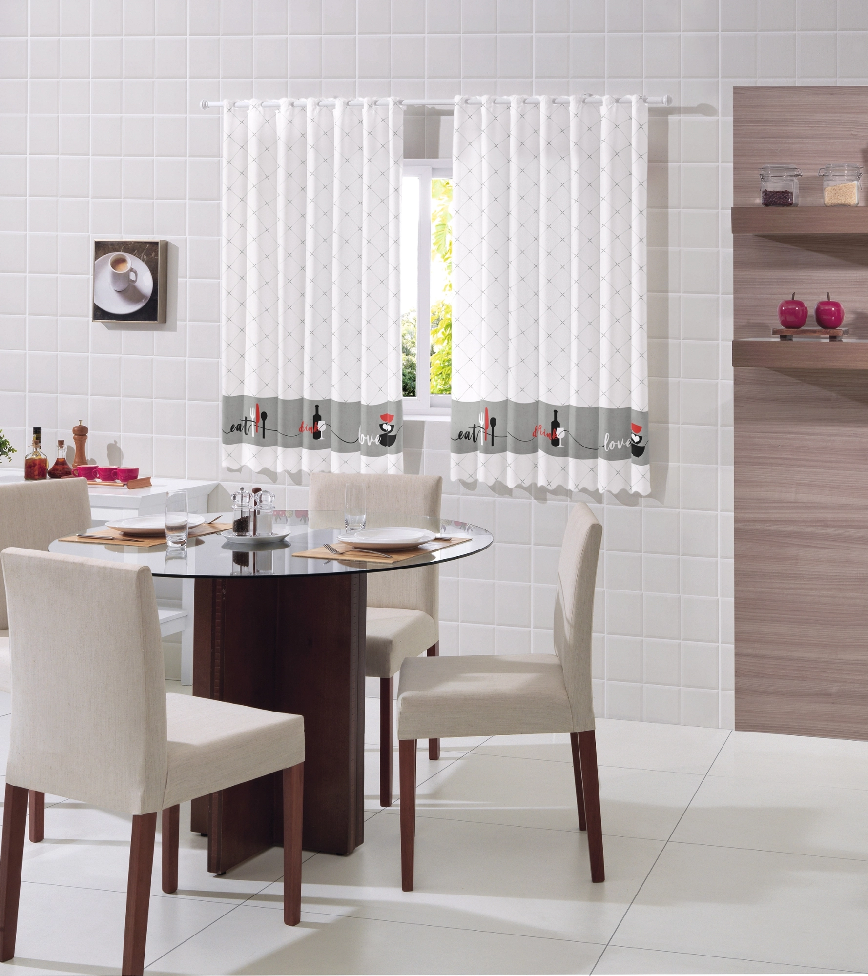Cortina Bella Janela Cozinha220x120 Luna