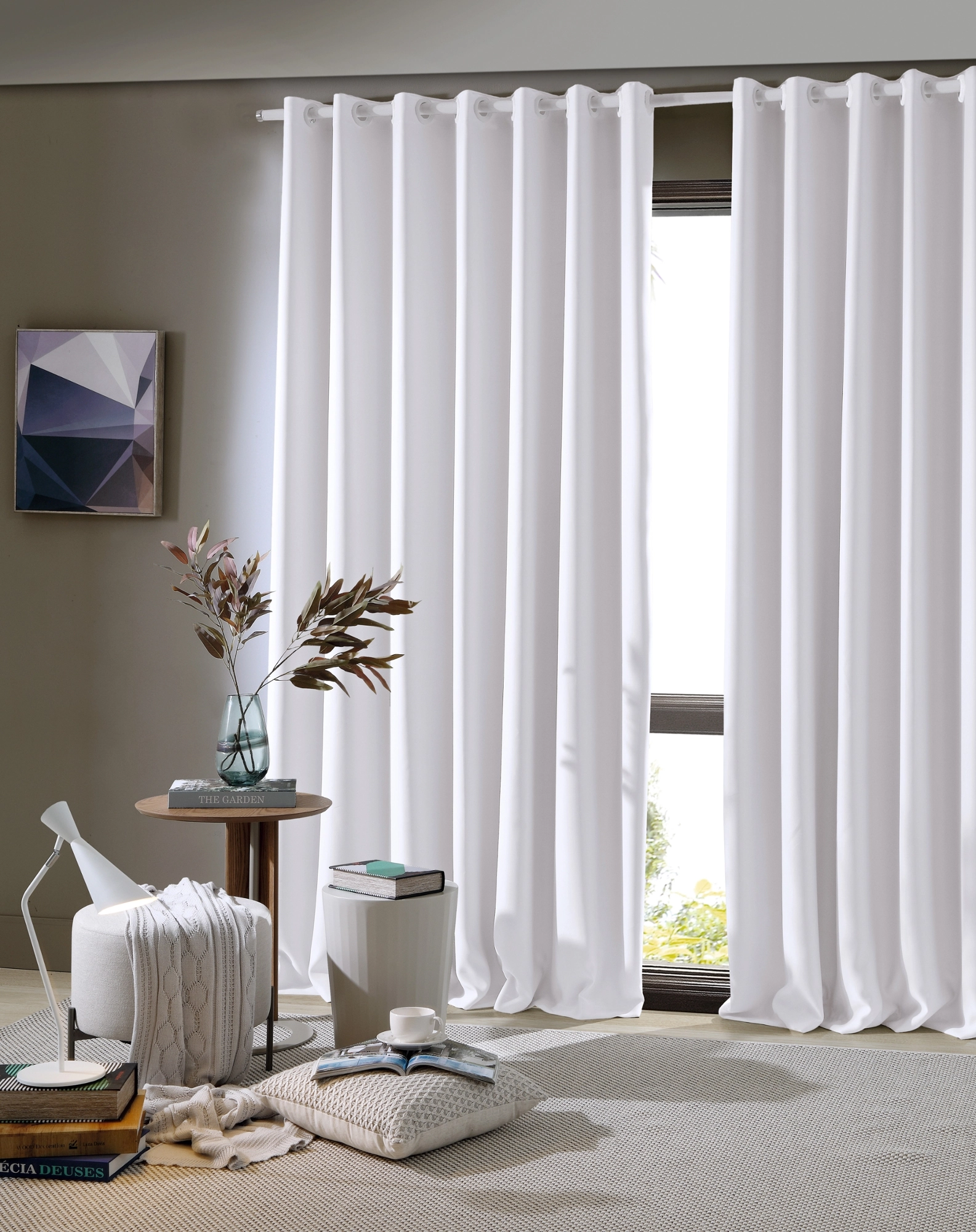 Corta Luz Tecido 2,60m X 1,70m Liso/branco