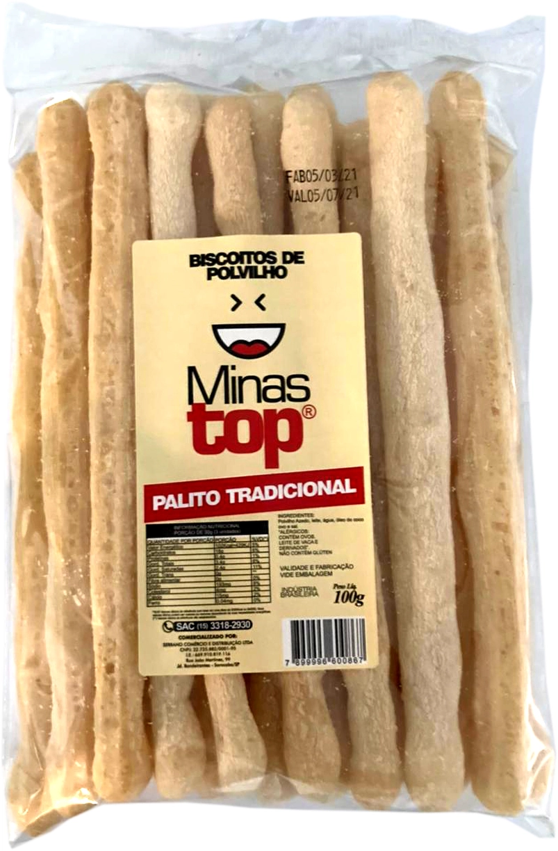 Bisc Polvilho Minastop 100g Palito Tradicional