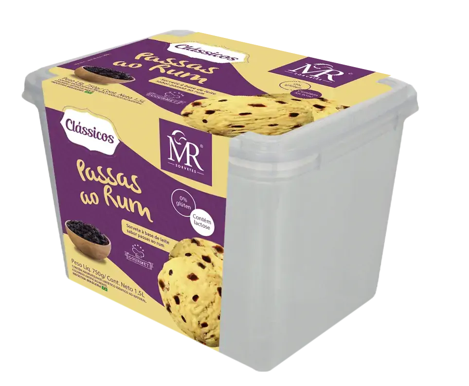 Sorvete Mr Classico Passas Ao Rum 1,5l