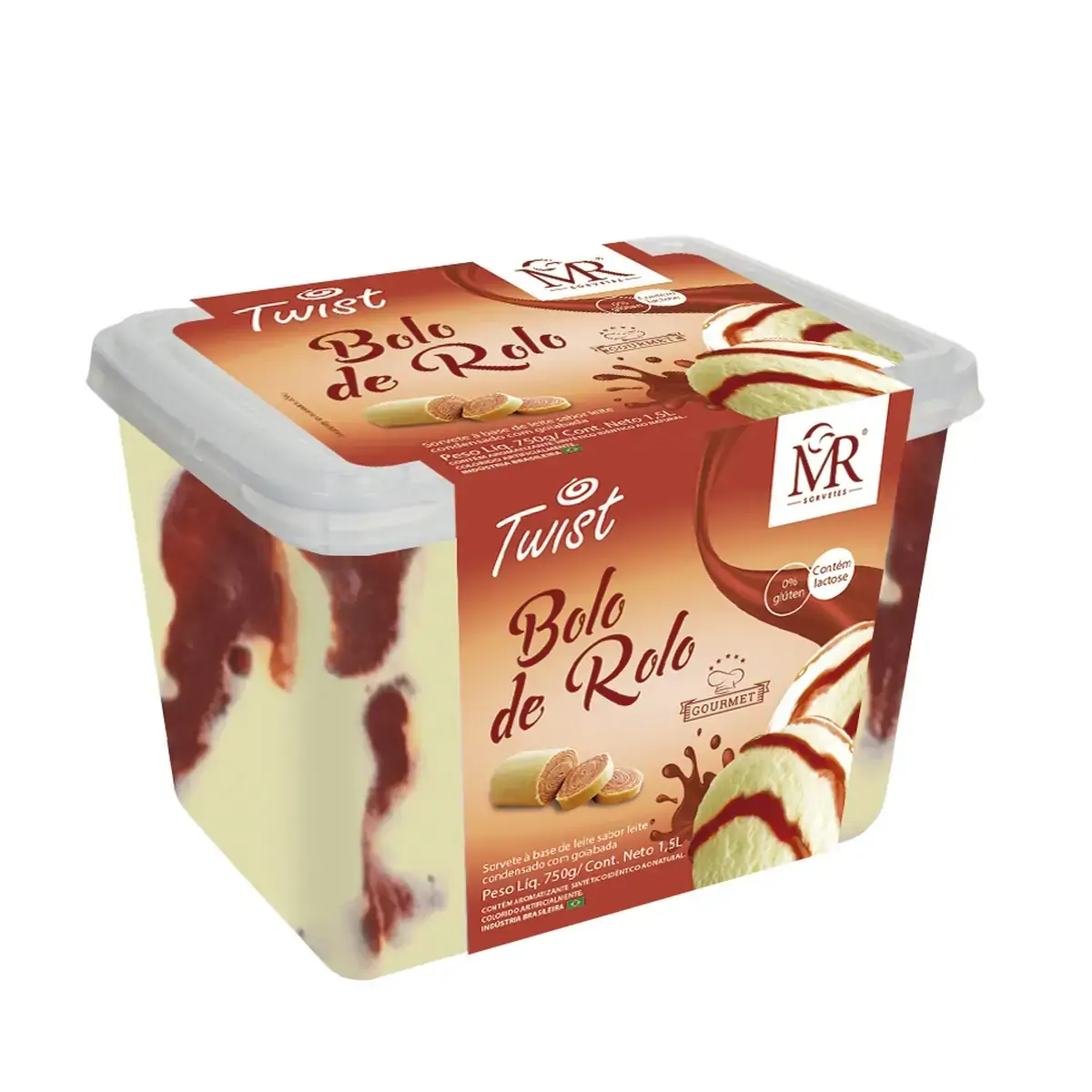 Sorvete Twist 1,5l Bolo De Rolo